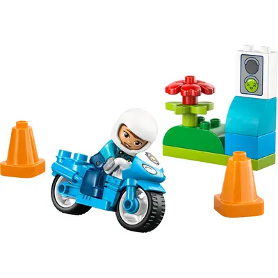 Blue Police Motorcycle