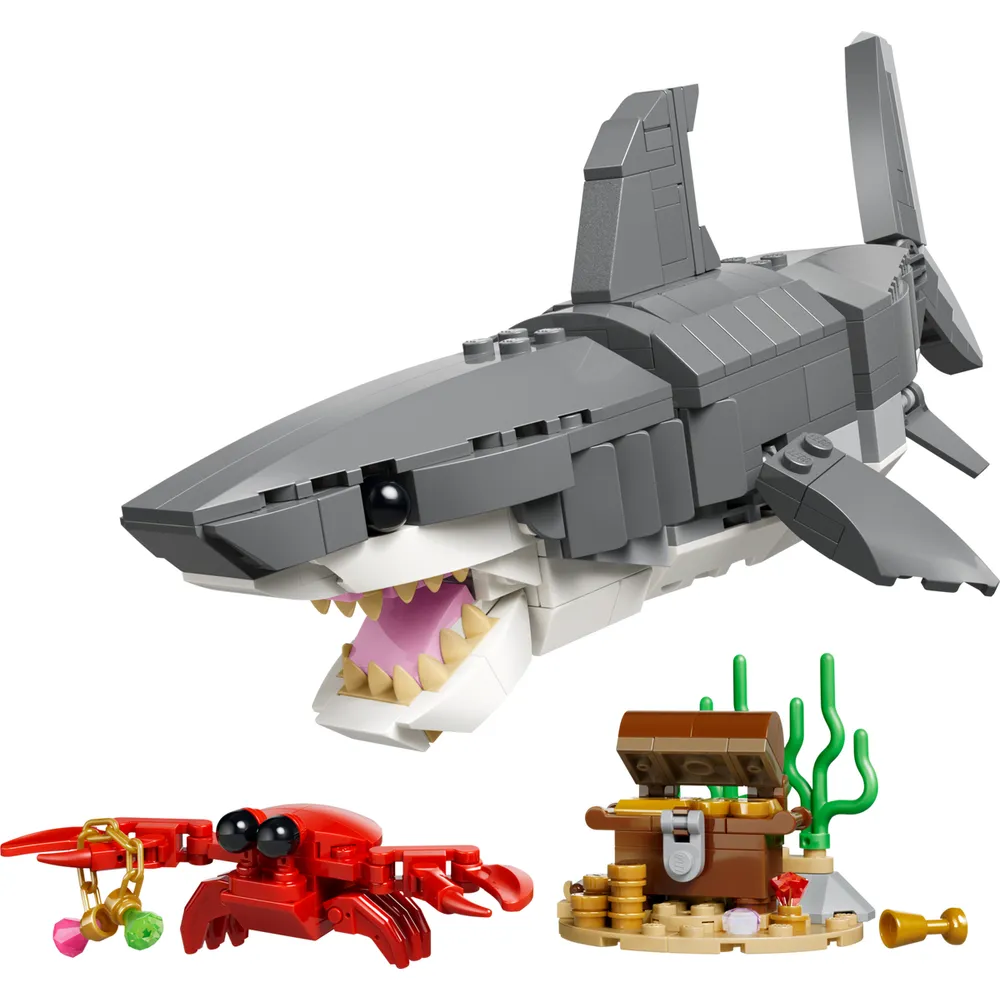 Fierce Shark with a Treasure Chest