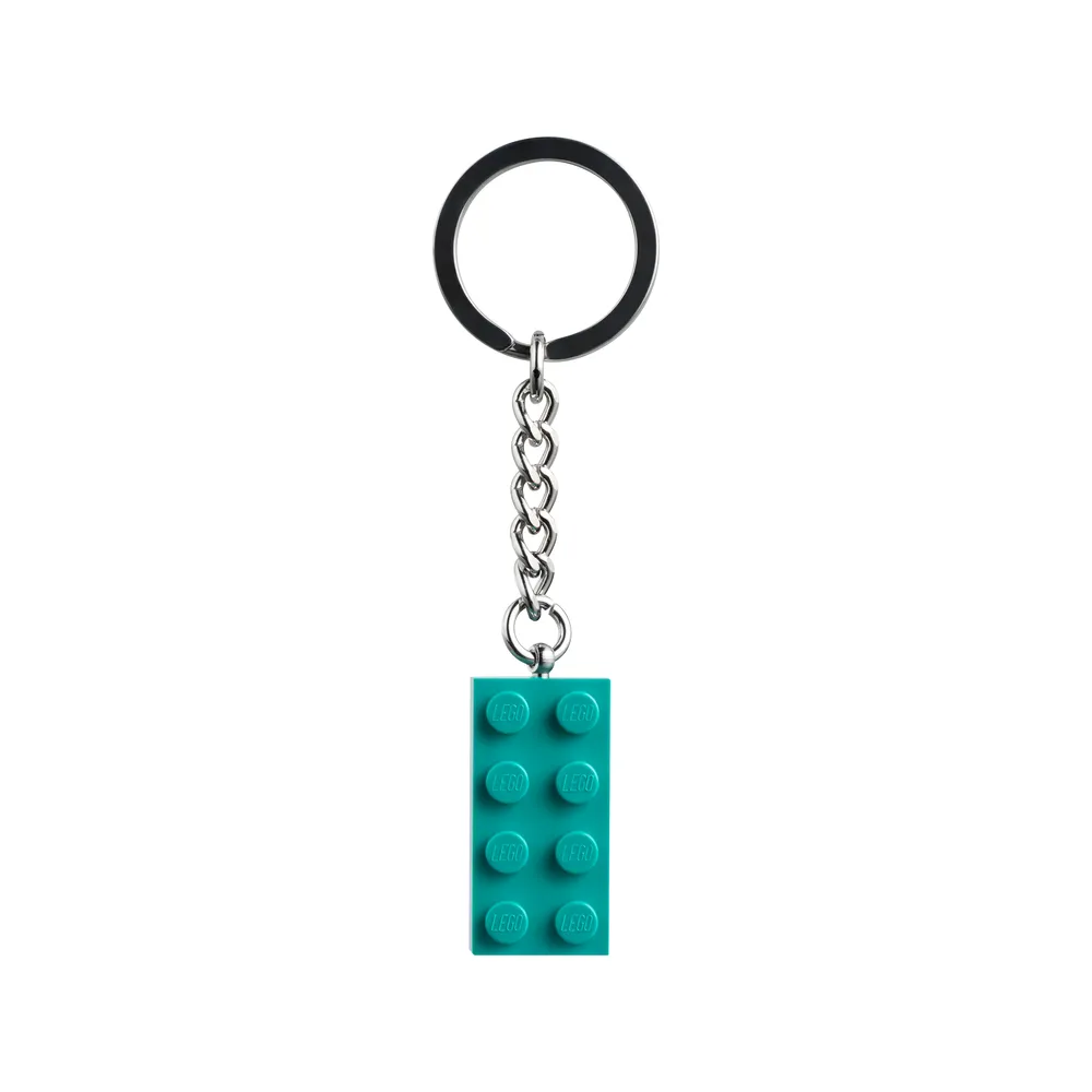 Dark Turquoise Brick Key Chain